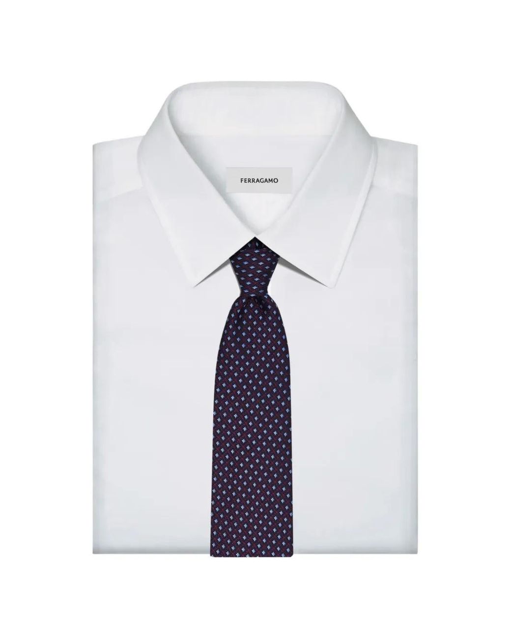 Ferragamo Blue Jacquard Tie for men