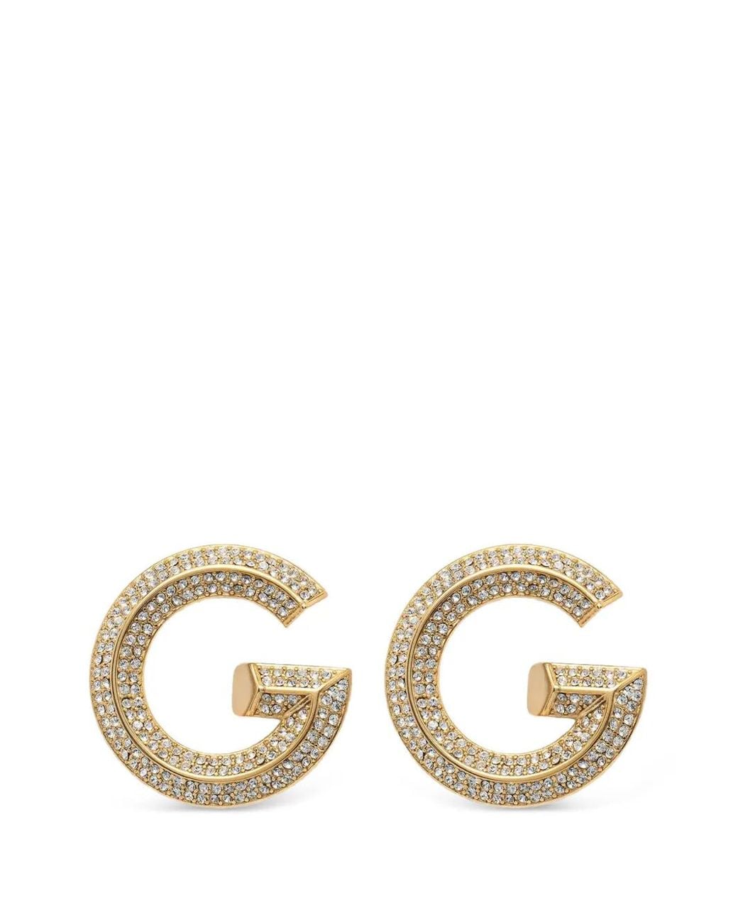 Guess Metallic Crystal-Embellished G-Logo Earrings