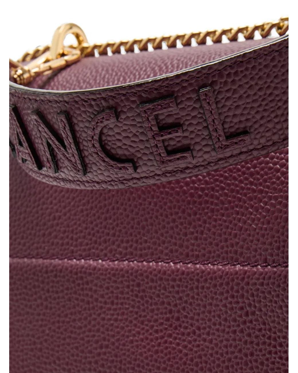 Lancel Purple Ninon Grained Leather Shoulder Bag