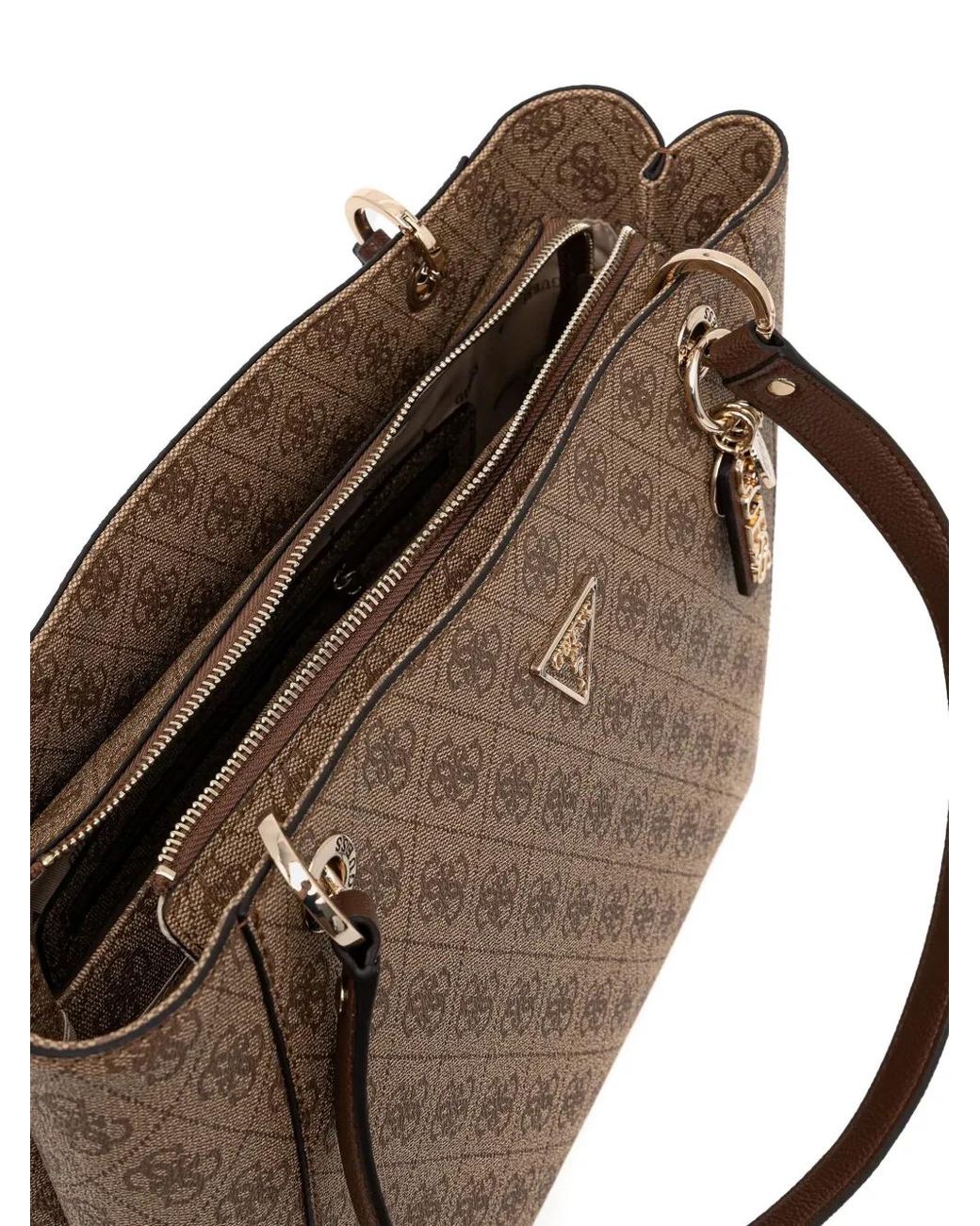 Guess Brown Noelle 4G Logo Shoulder Bag
