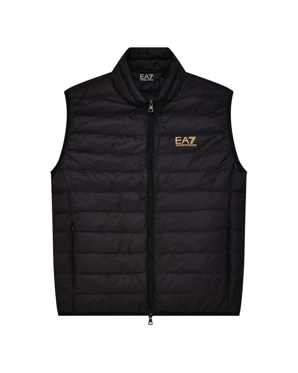 EA7 Gefütterte Weste Mit Logo-Print in Black für Herren