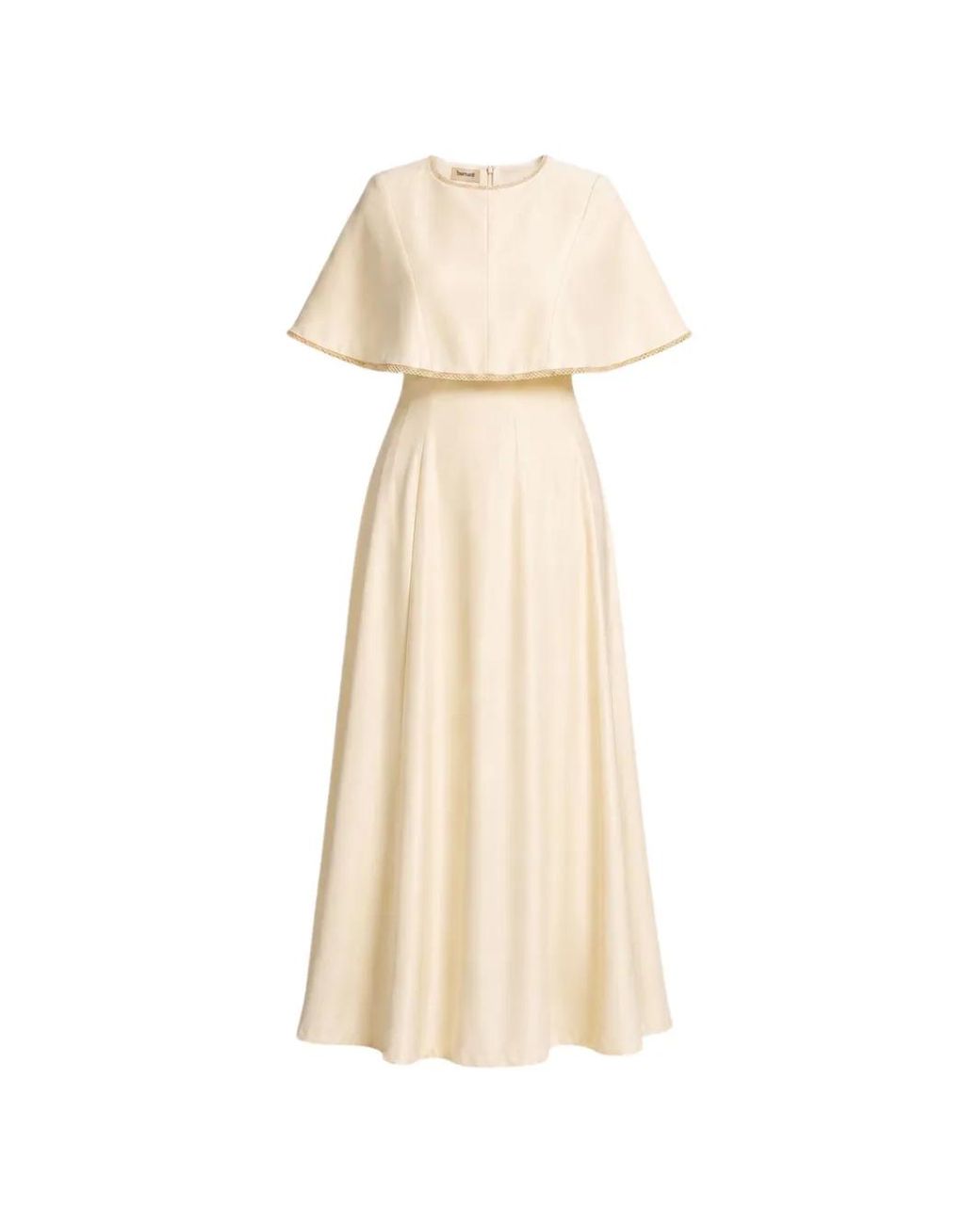 Baruni Natural Maxi Alya Cape-Overlay Dress