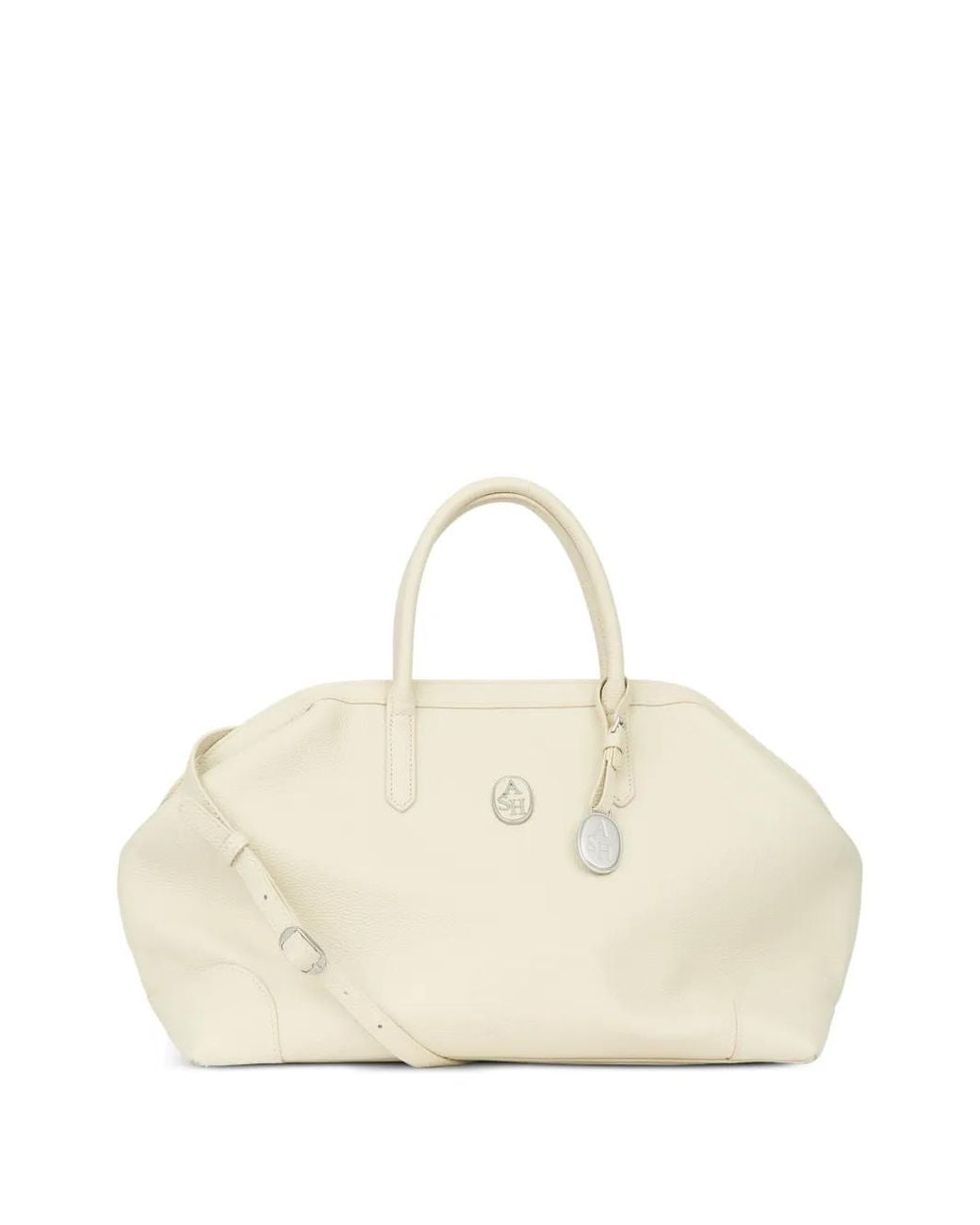 Ash Natural Jaqueline Logo-Plaque Tote Bag