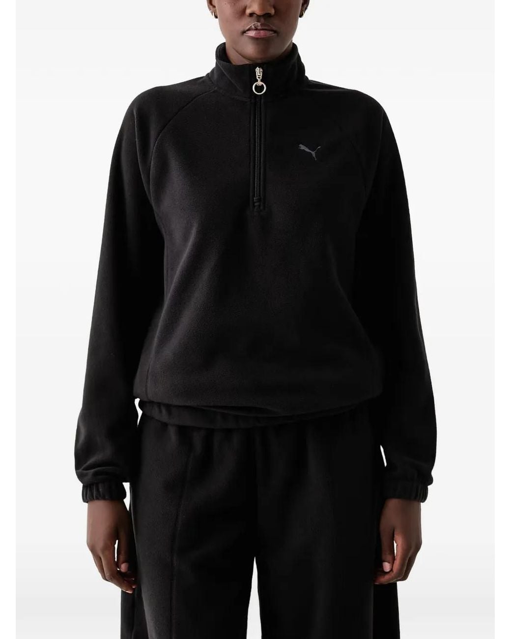 PUMA Black Her Winterised Half-Zip Crew Sweatshirt