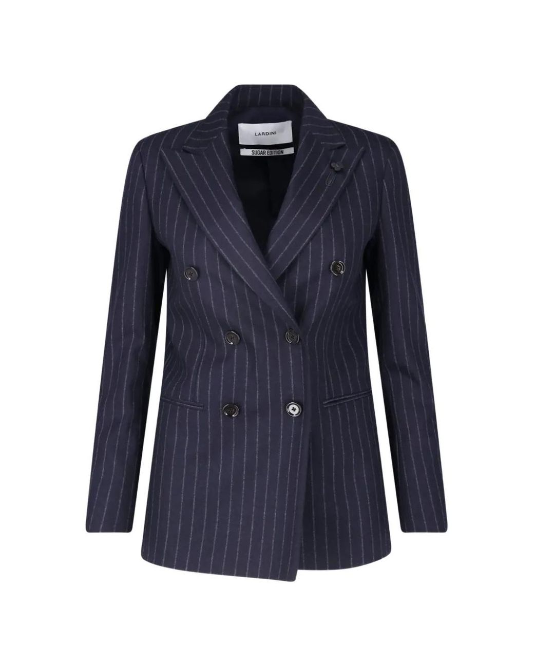 Lardini Blue Pinstripe Double-Breasted Blazer