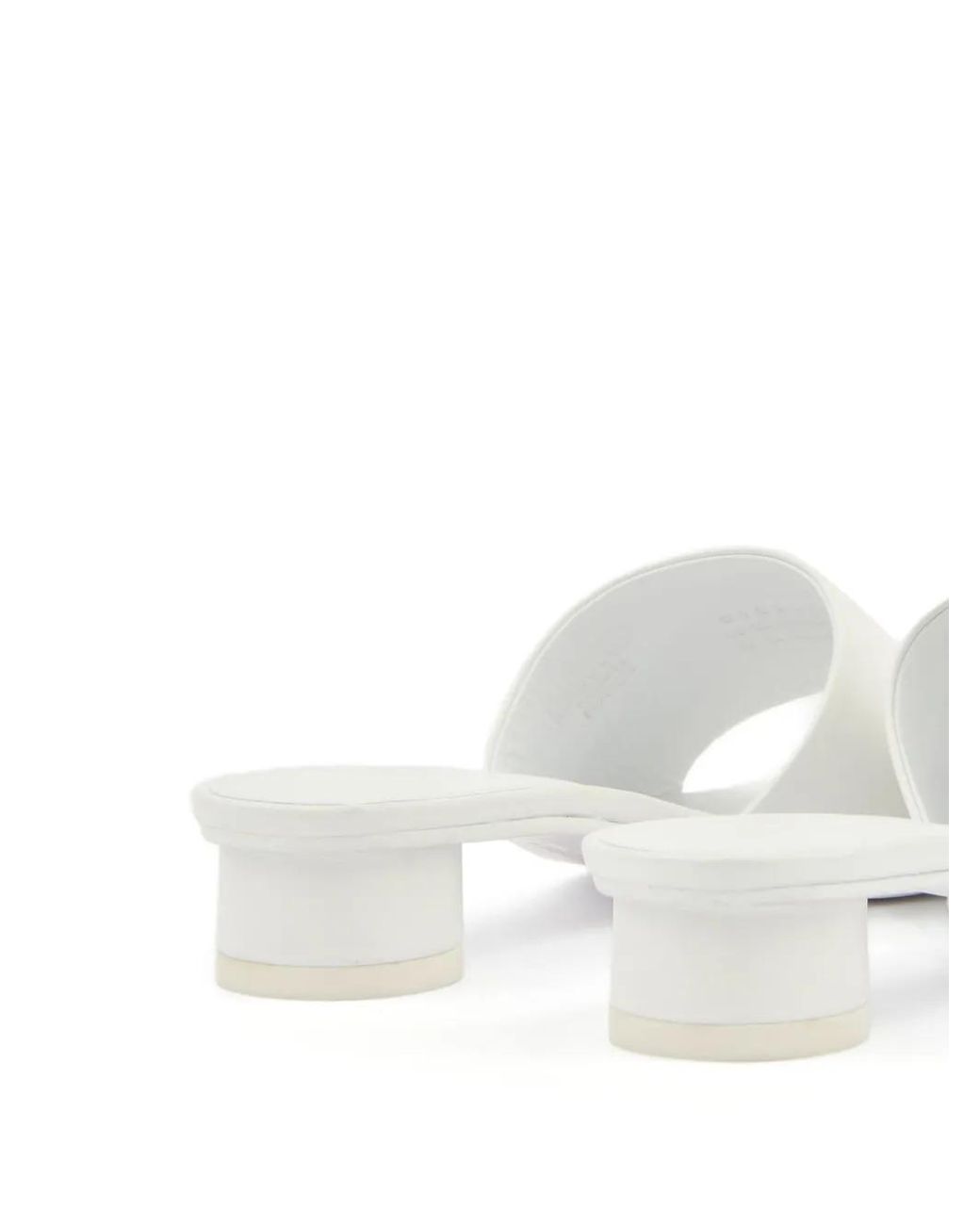 MM6 by Maison Margiela White Numbers-Motif Mules