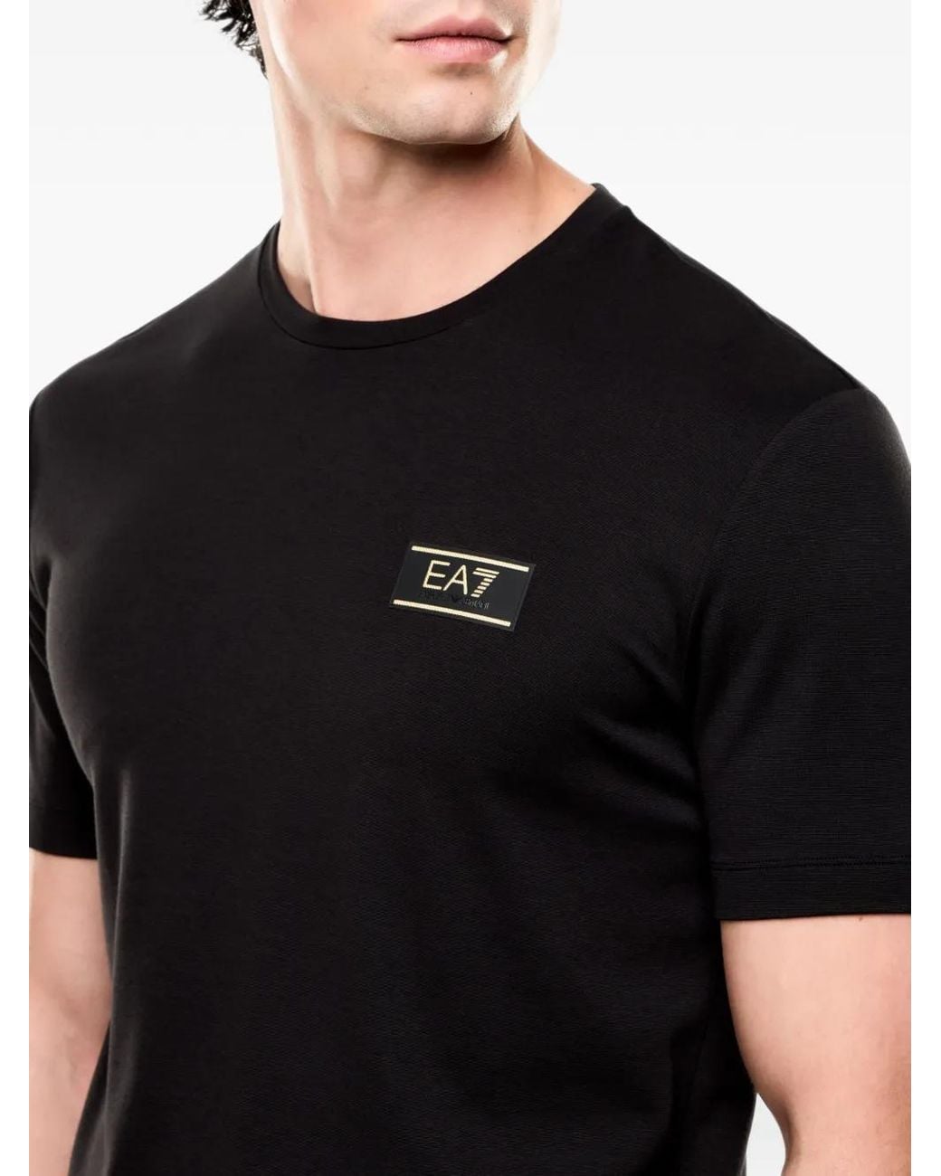EA7 T-Shirt Mit Logo-Patch in Black für Herren