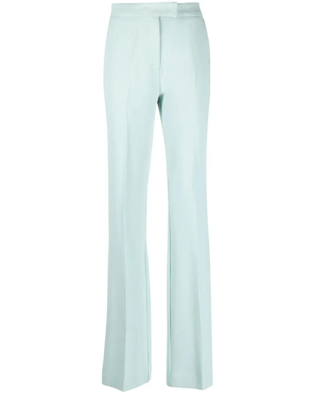 Twinset Blue Pressed-Crease Tailored Trousers