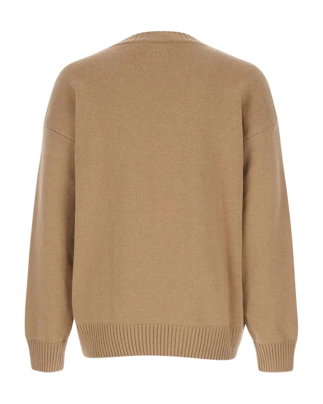 MSGM Natural Logo-Embroidered Crew-Neck Sweater for men