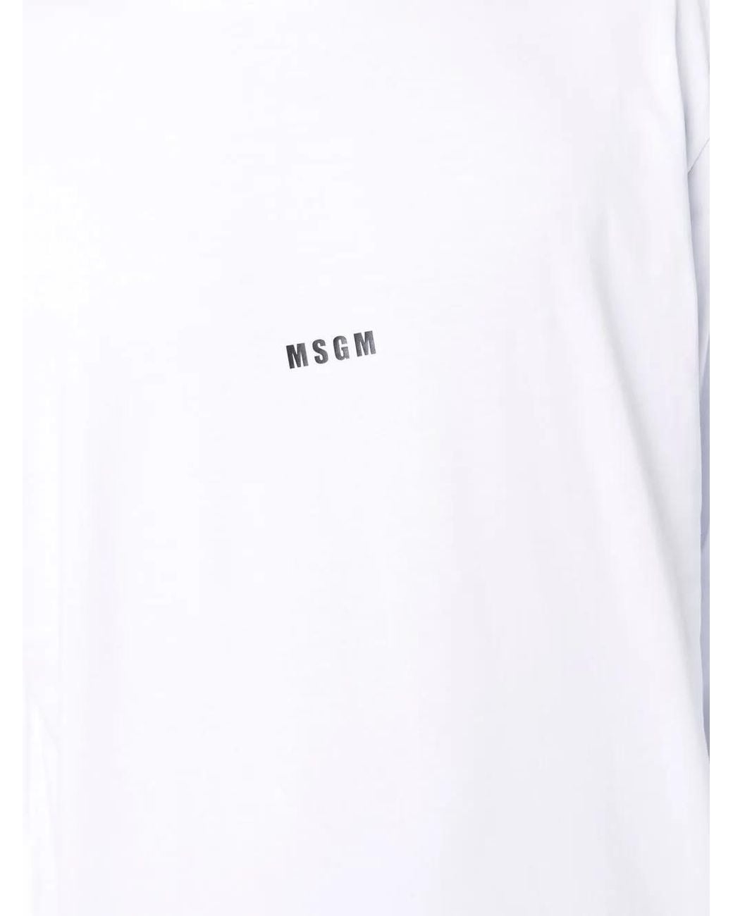 MSGM T-Shirt Met Logoprint in het White voor heren