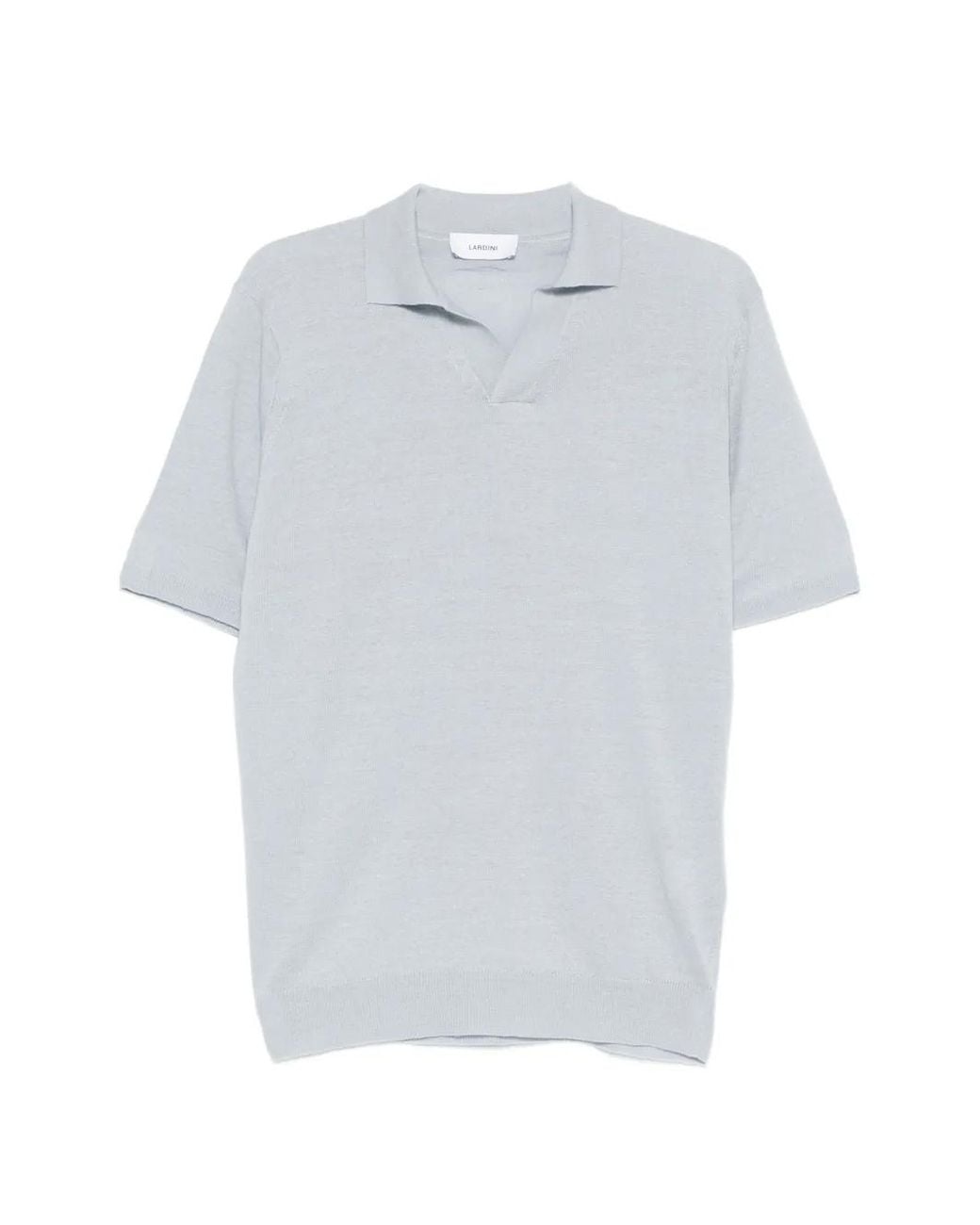 Lardini White T-Shirt À Col V for men