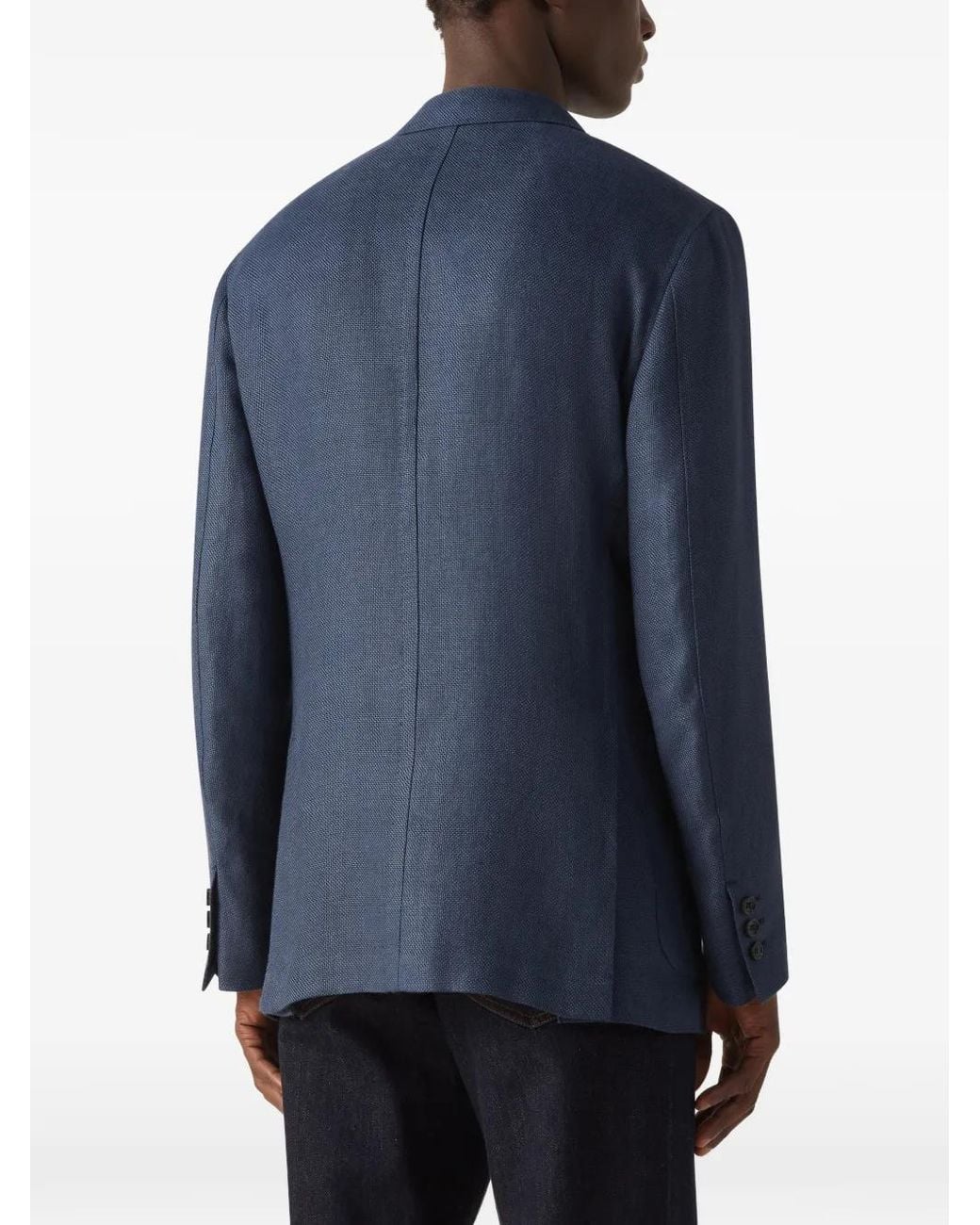 Zegna Blue Dark Coat for men