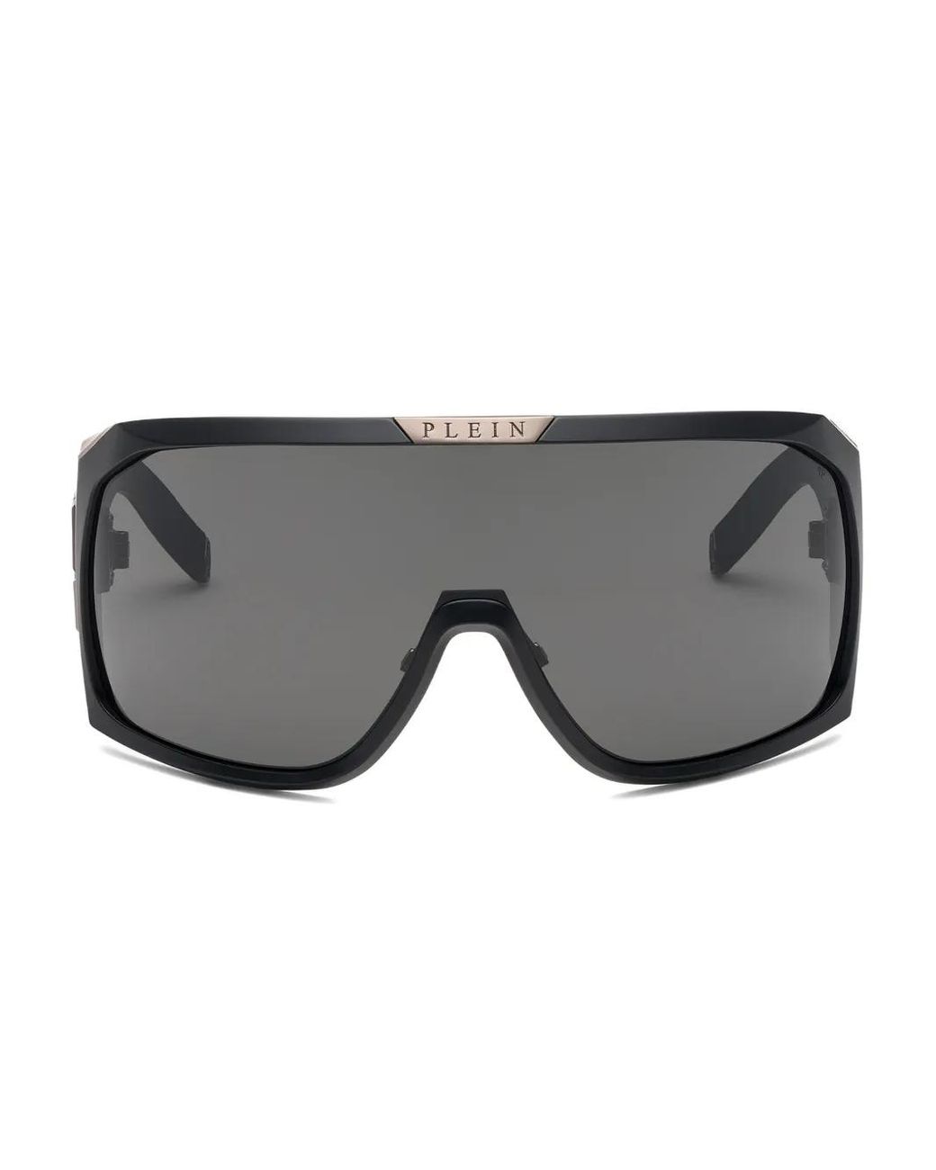 Philipp Plein Gray Logo-Plaque Sunglasses for men