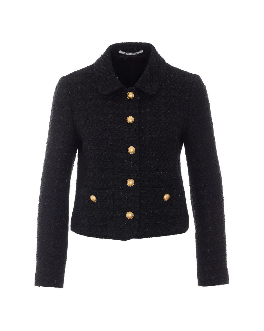 Tagliatore Blue Idelle Tweed-Effect Jacket