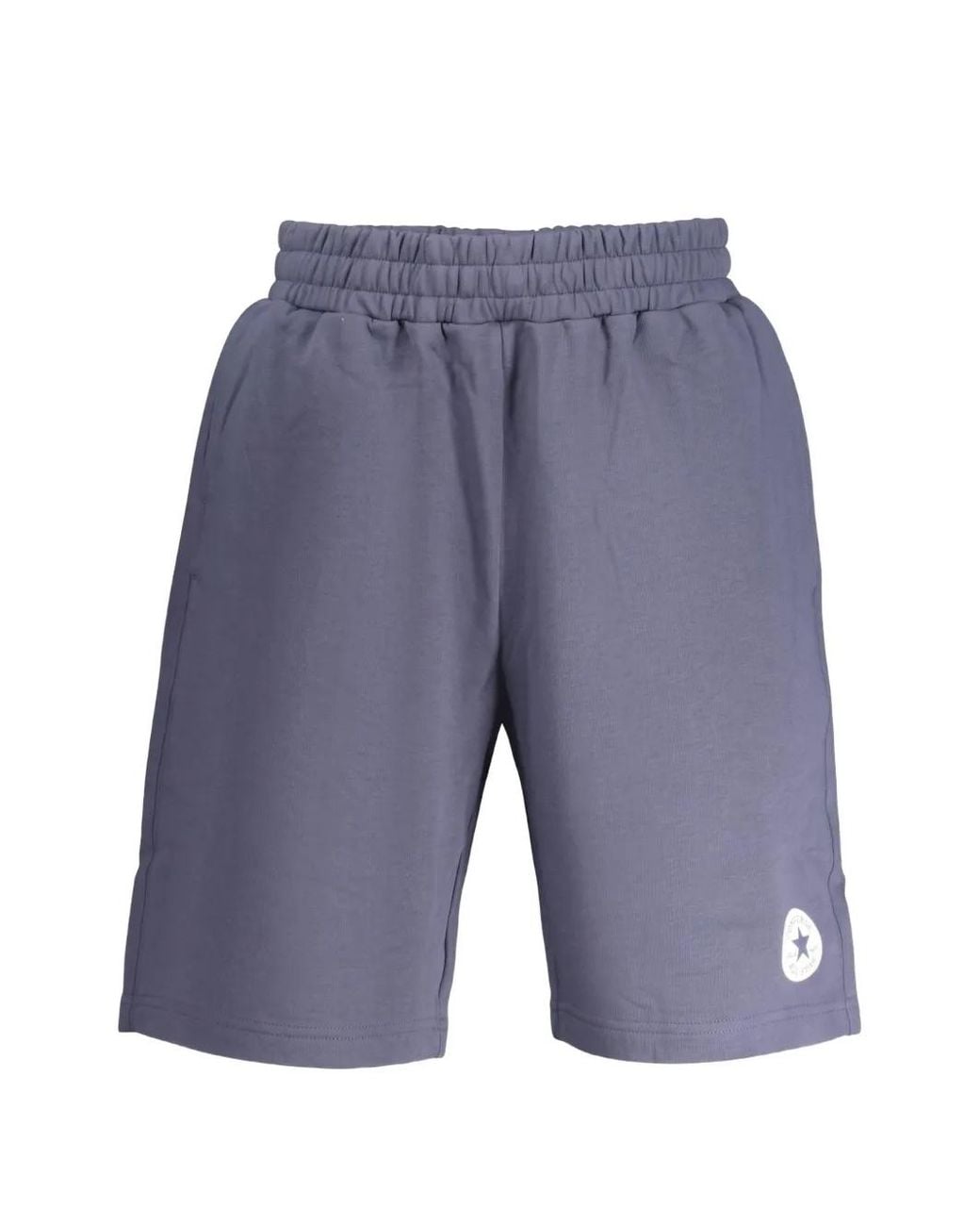 Converse Blue Logo-Patch Cotton Shorts for men