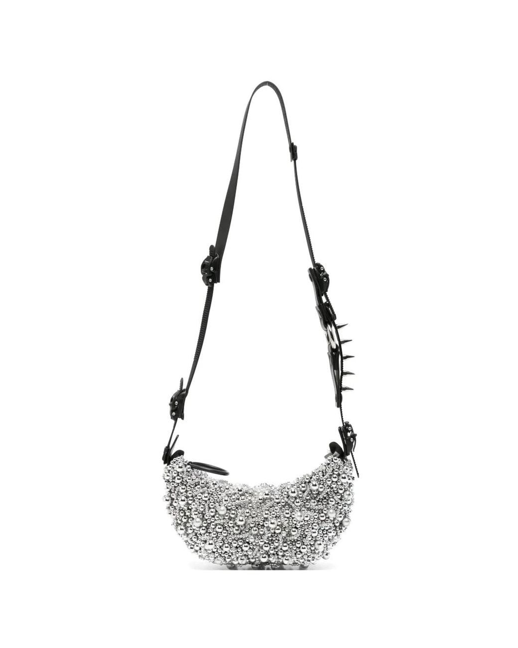 Innerraum White Beaded Spike-Detail Shoulder Bag for men