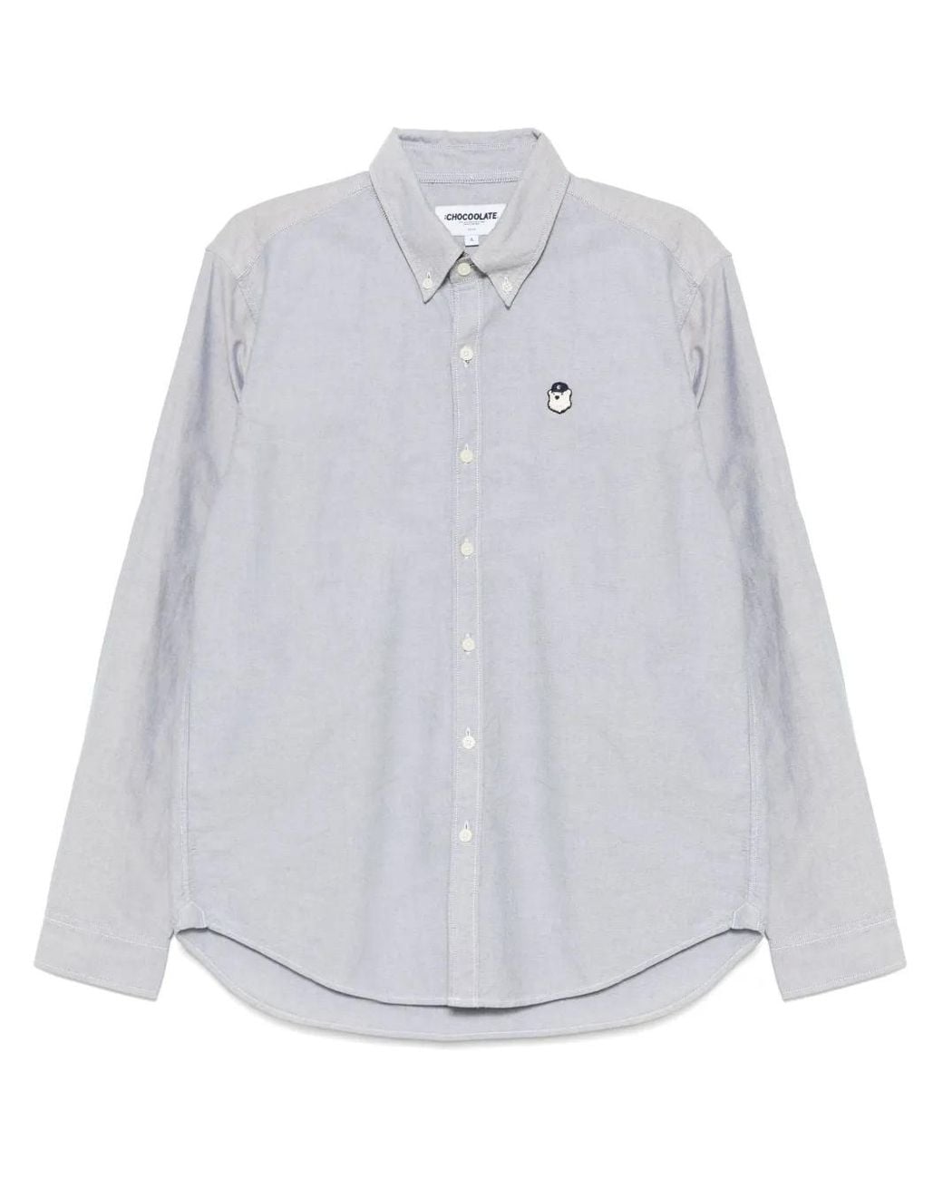 Chocoolate White Logo-Patch Shirt for men