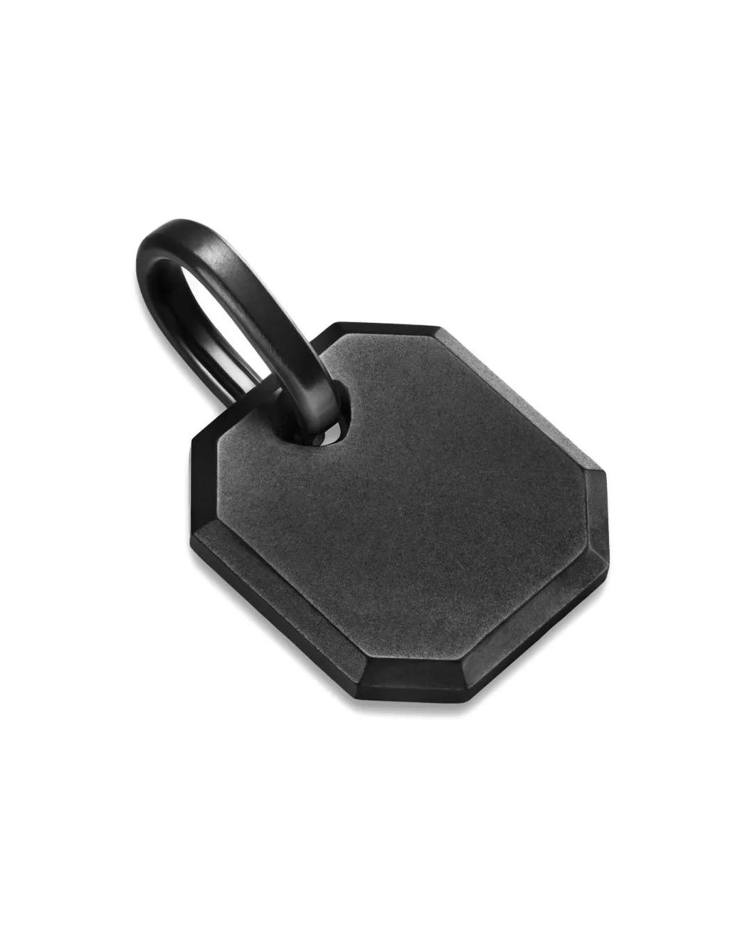 David Yurman Black Titanium Octagonal Amulet Pendant for men
