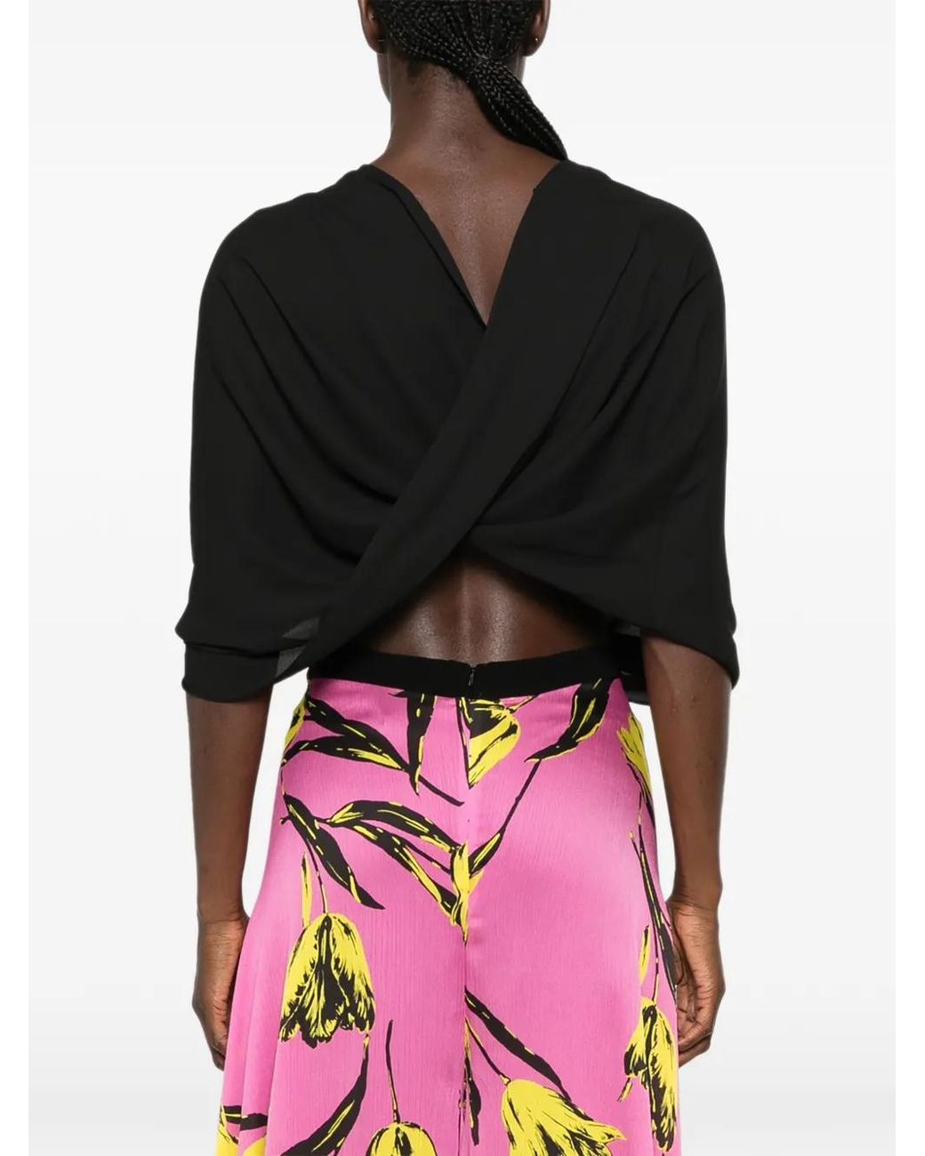 Hanita Black Draped Top