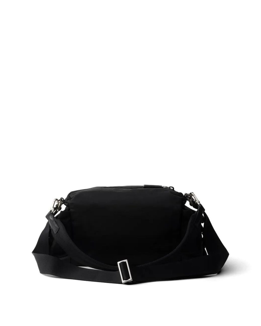 Borsa A Spalla Explore Re-Nylon E Pelle di Prada in Black da Uomo
