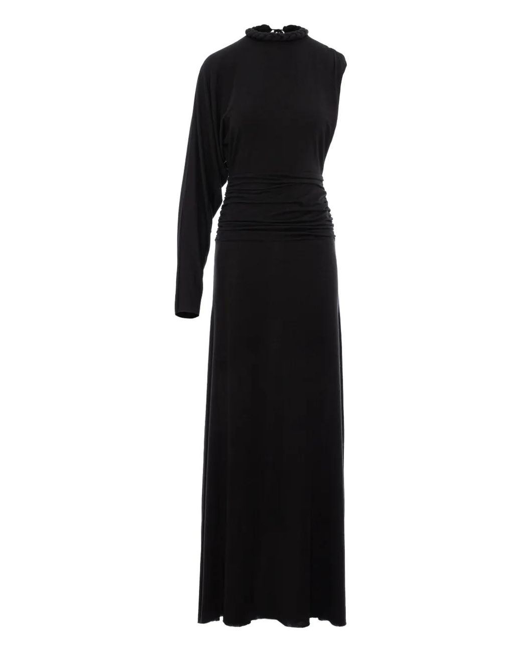 MANURI Black Didi One-Shoulder Maxi Dress