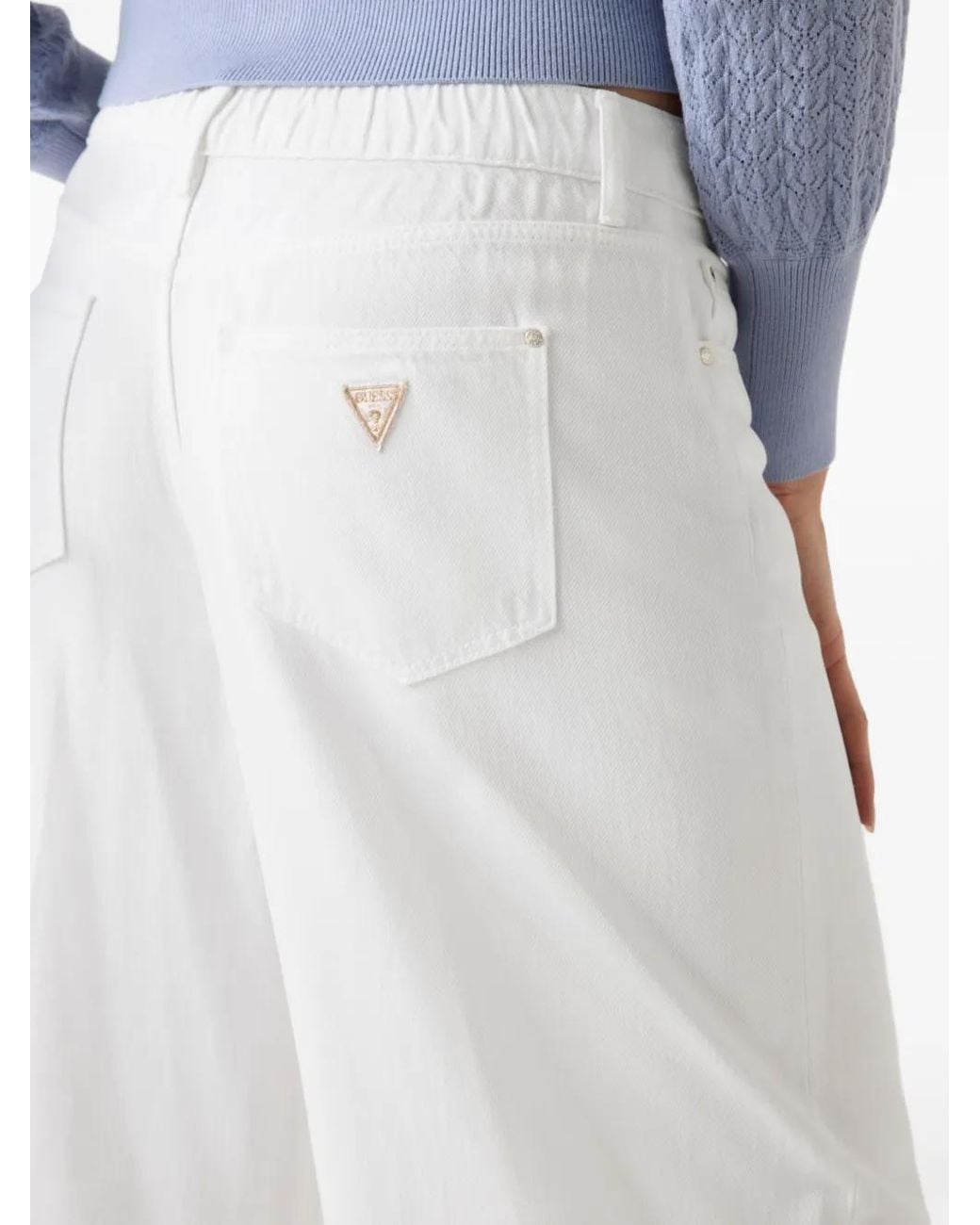 Guess White Wide-Leg Pants