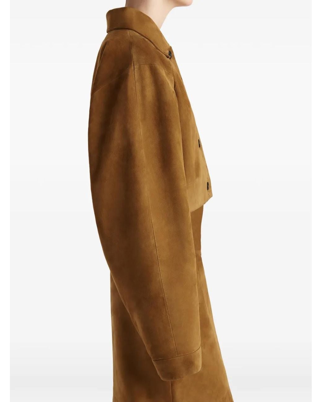Khaite Brown Sue Jacket