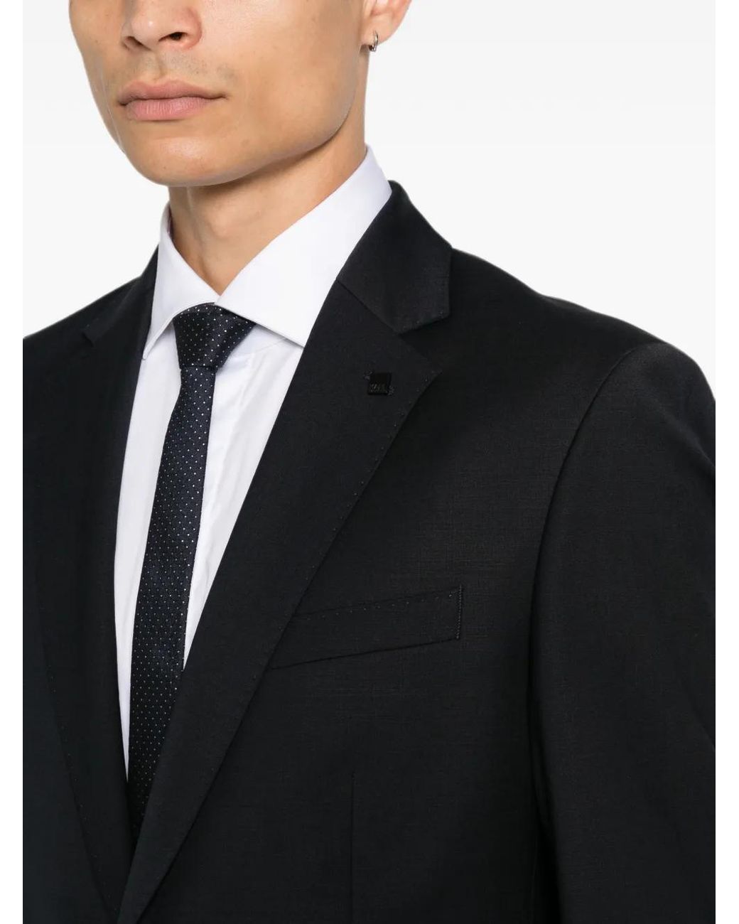 Karl Lagerfeld Black Blazer À Simple Boutonnage for men