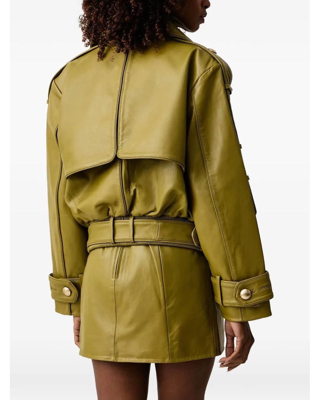 retroféte Green Yseld Leather Jacket