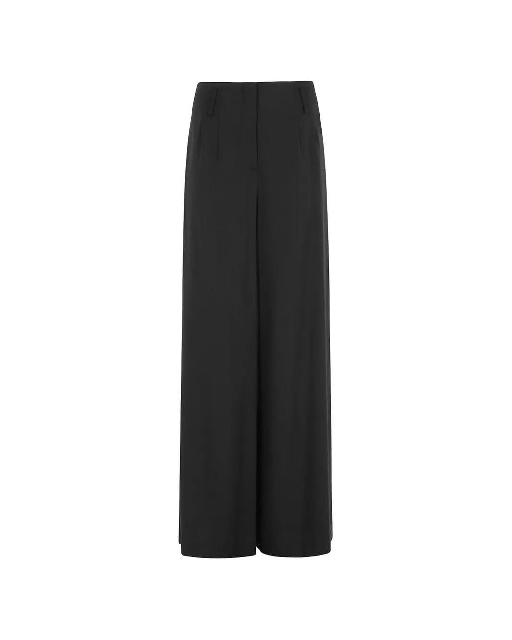 FEDERICA TOSI Black Wide-Leg Trousers