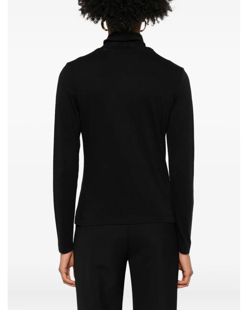 Marc O' Polo Black High-Neck Long-Sleeve Top