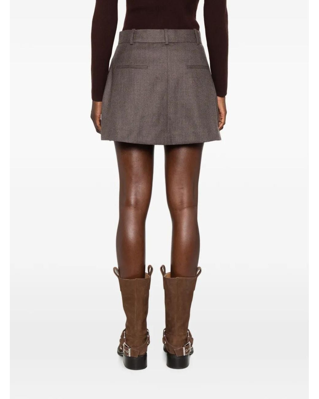 Sandro Gray Wool Skort