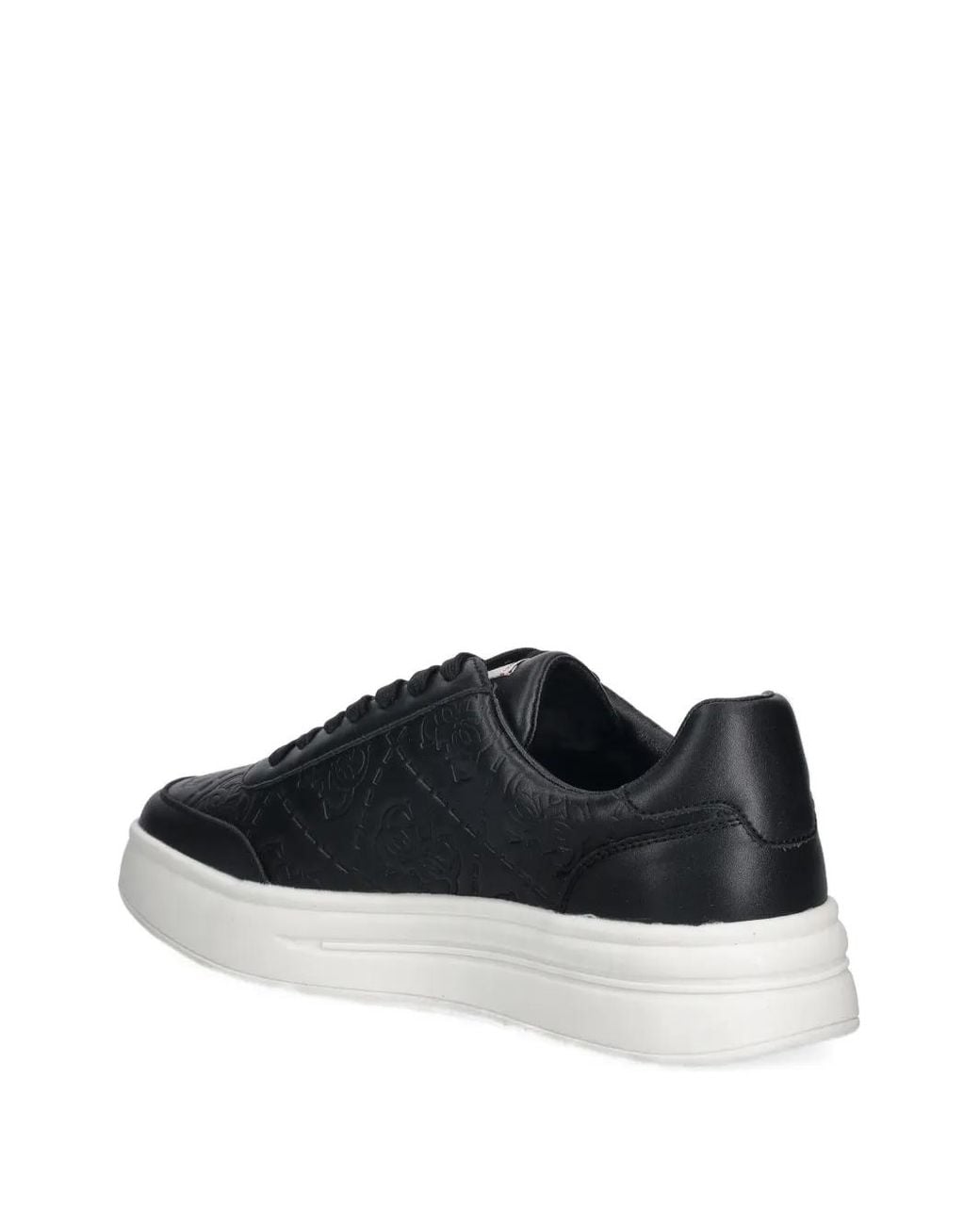 Guess Black Winno Debossed Sneakers for men