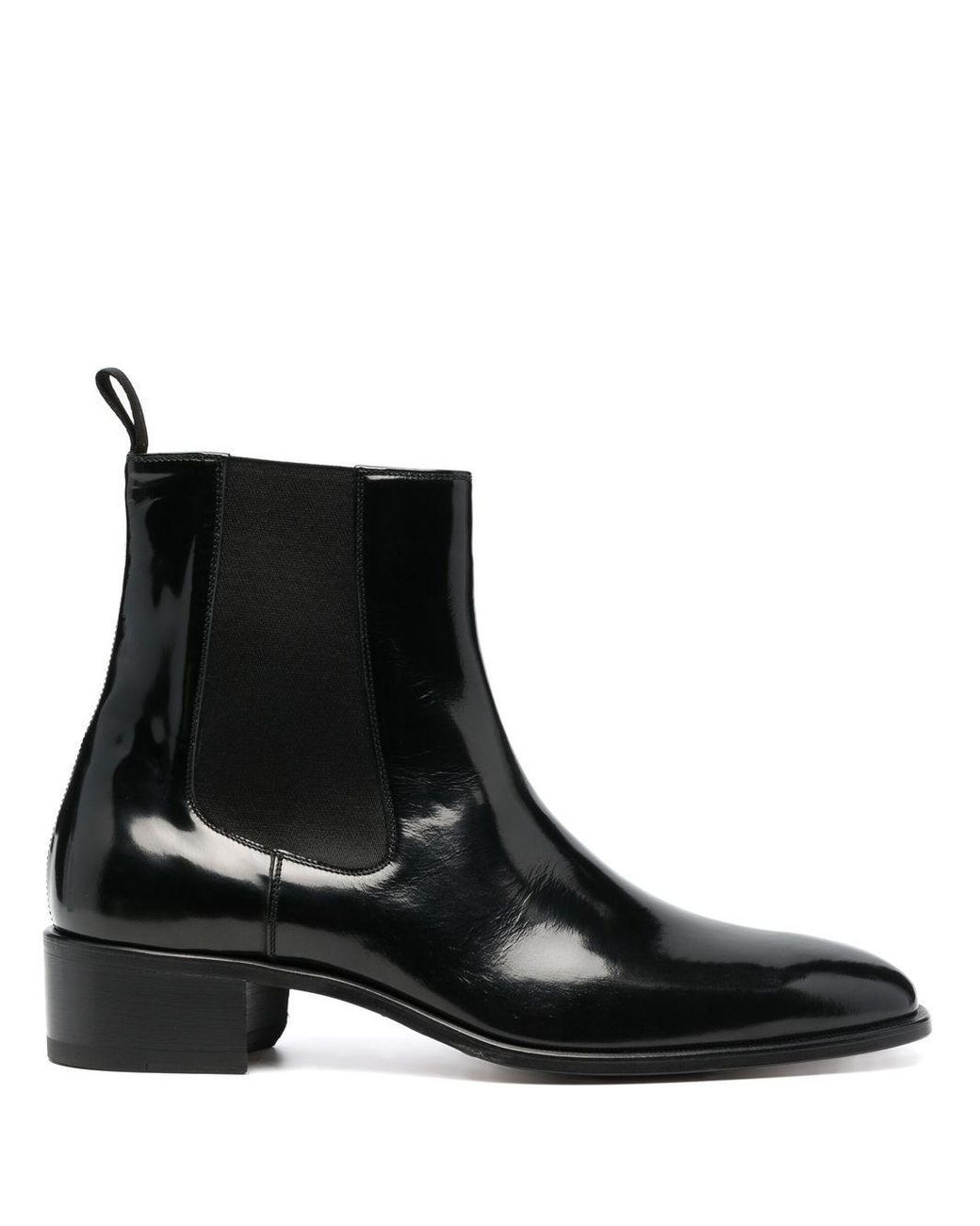 Tom Ford Patent-leather Chelsea Boots in Black for Men | Lyst