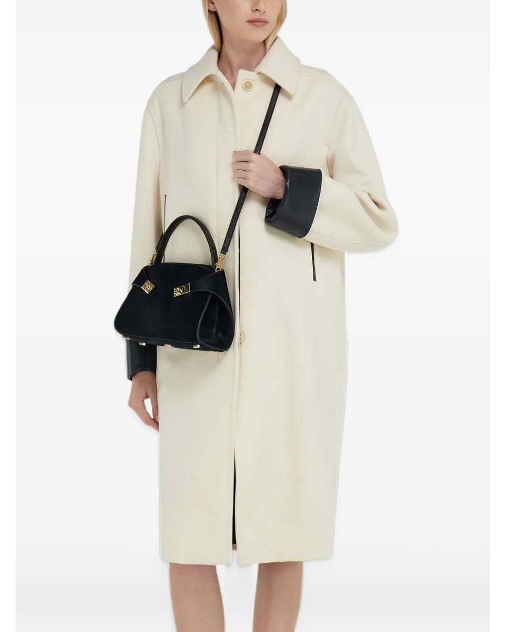 Ferragamo Natural Hug Soft Bicolor Handbag (Xs)