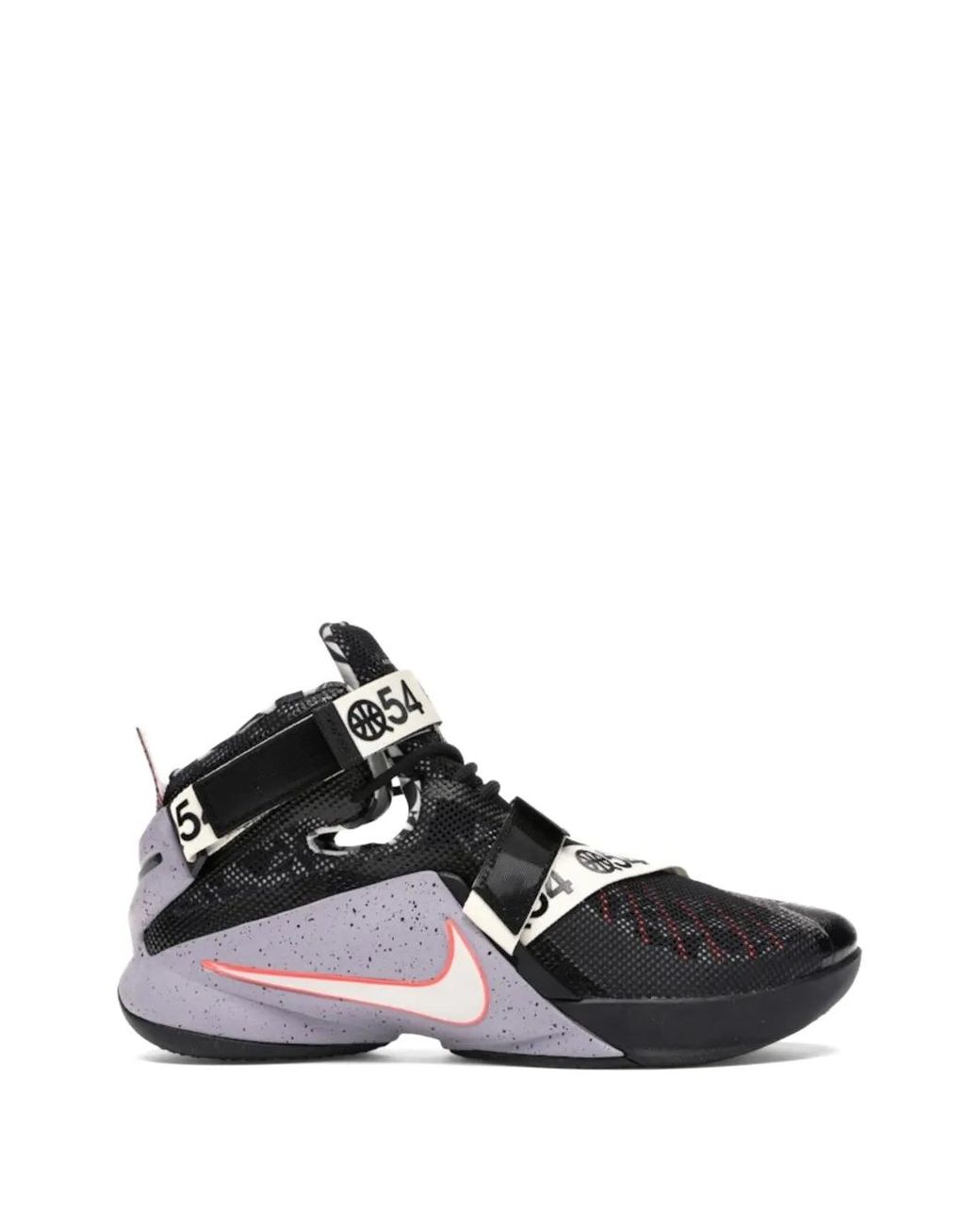 Nike Black Lebron Soldier 9 Quai 54 Touch-Strap Sneakers for men