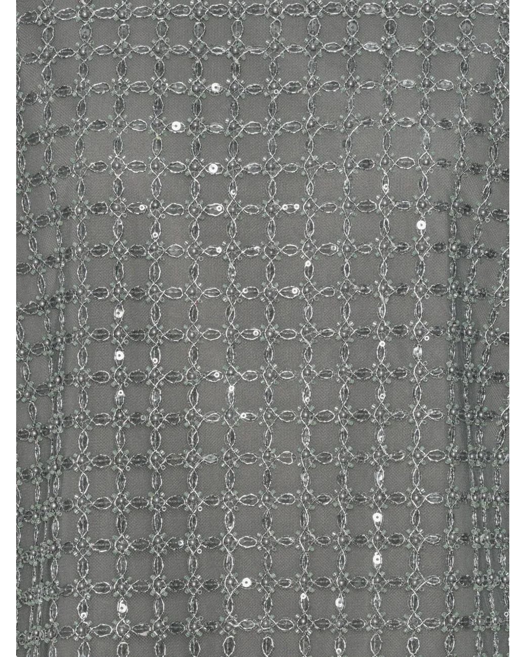 ROTATE BIRGER CHRISTENSEN Gray Beaded T-Shirt