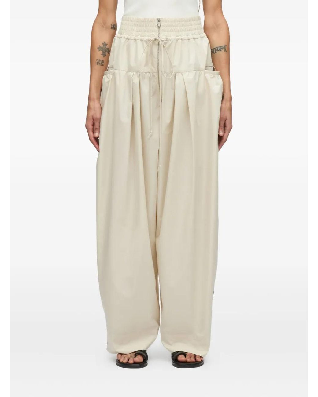 3.1 Phillip Lim Natural Pleated Panel Trousers