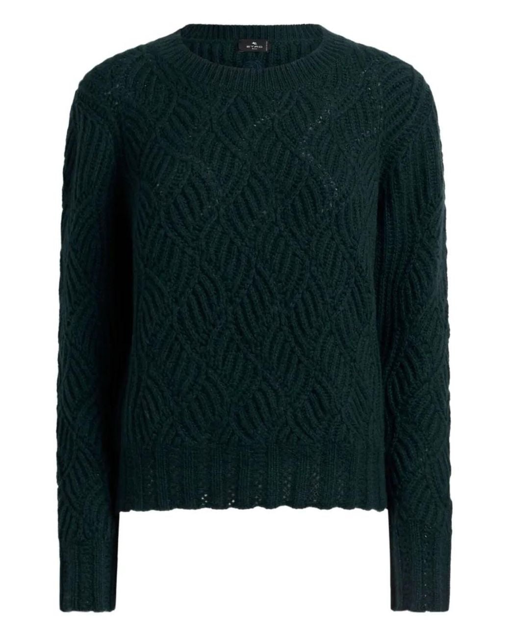 Pull En Cachemire À Design Perforé Etro en coloris Green