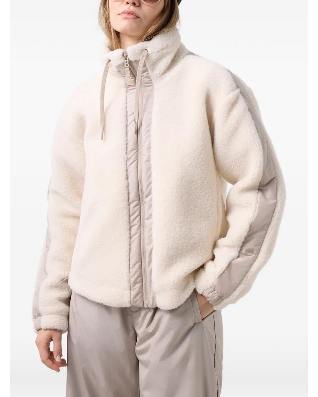 Bogner Fire + Ice Natural Ninetta Zip-Up Shearling Jacket