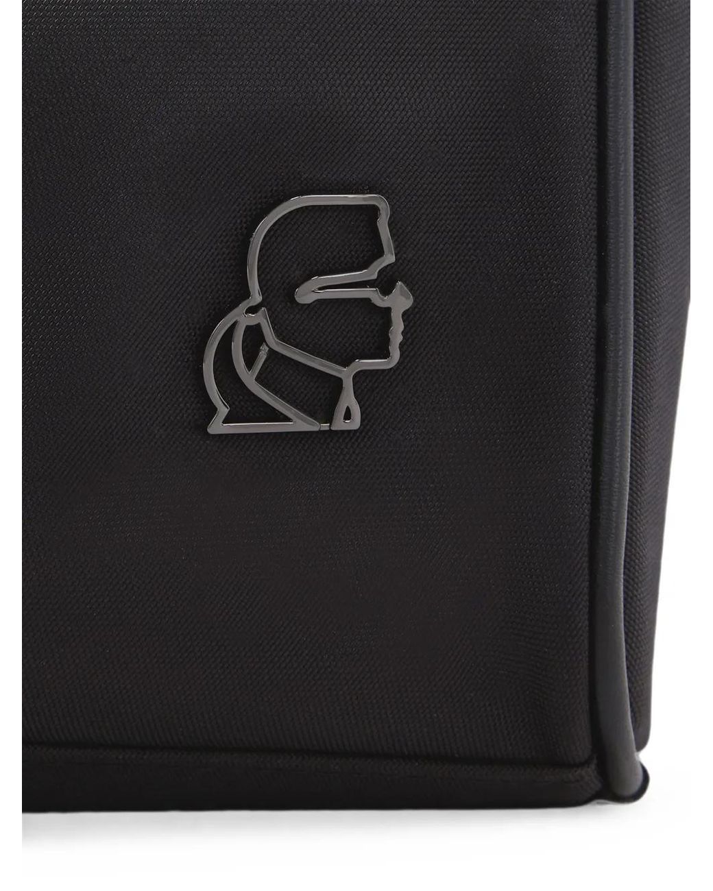 Karl Lagerfeld Black K/Kameo Logo-Appliqué Laptop Bag for men