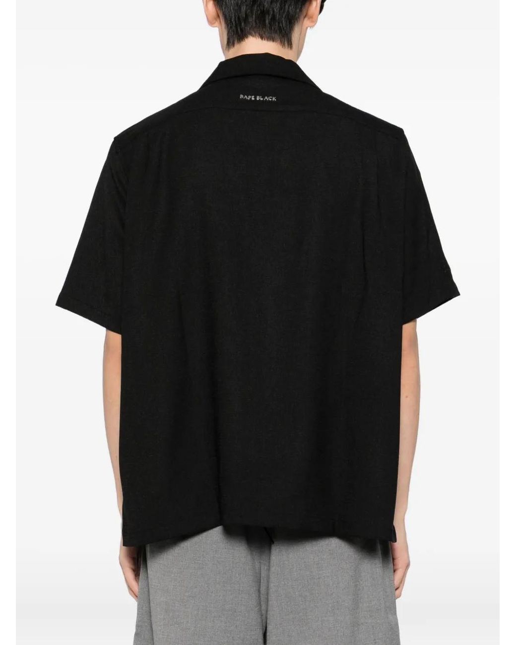 A Bathing Ape Black Stud-Embellished Shirt for men