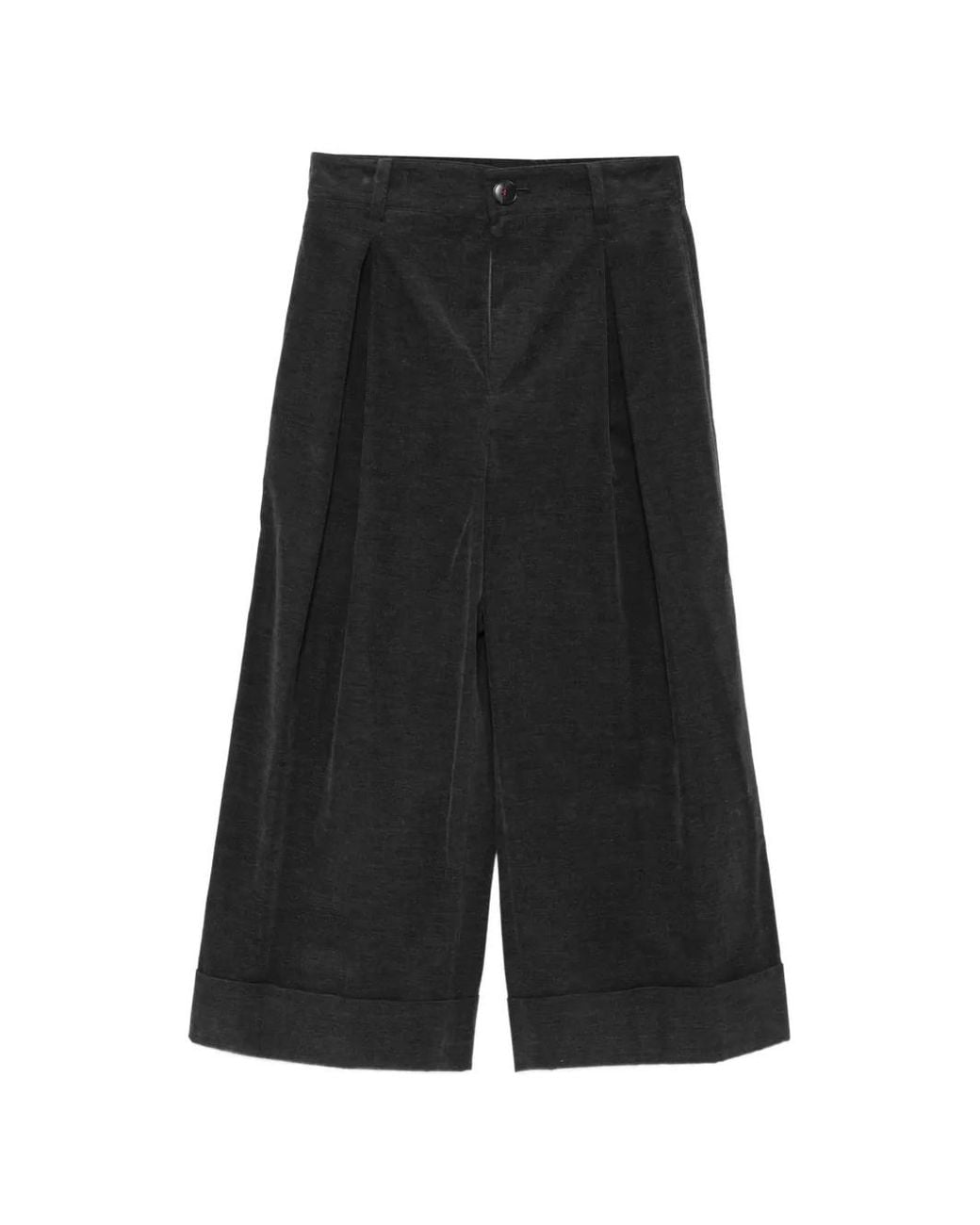 SOH Black Pantalon En Velours Côtelé