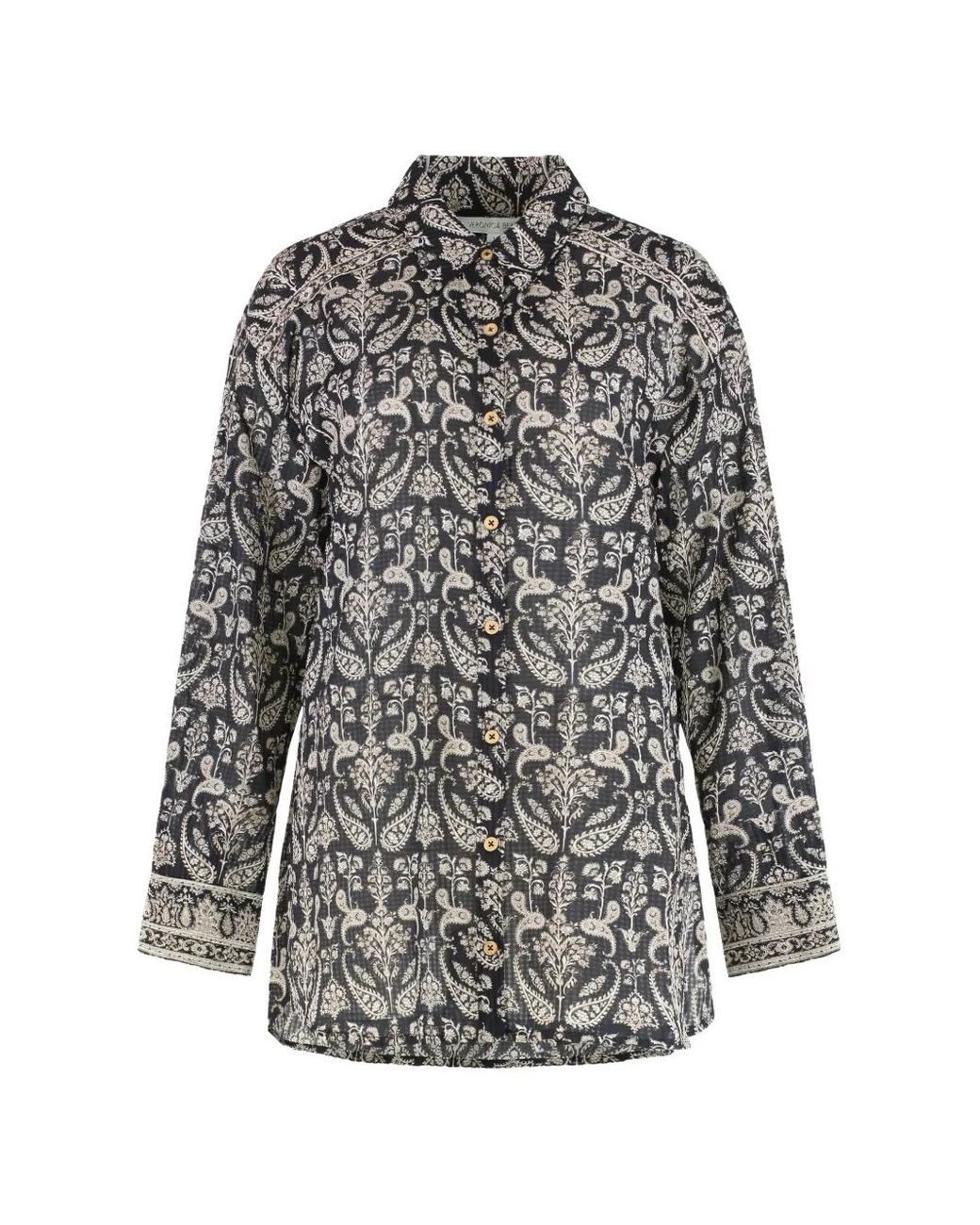Veronica Beard Gray Lloyd Button Shirt