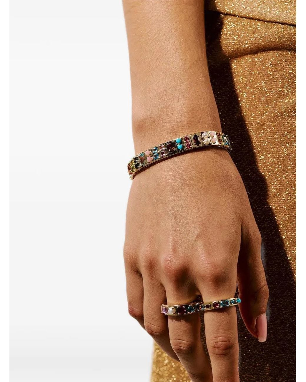 TYPE JEWELRY Brown Leggo Multi-Stone Bracelet