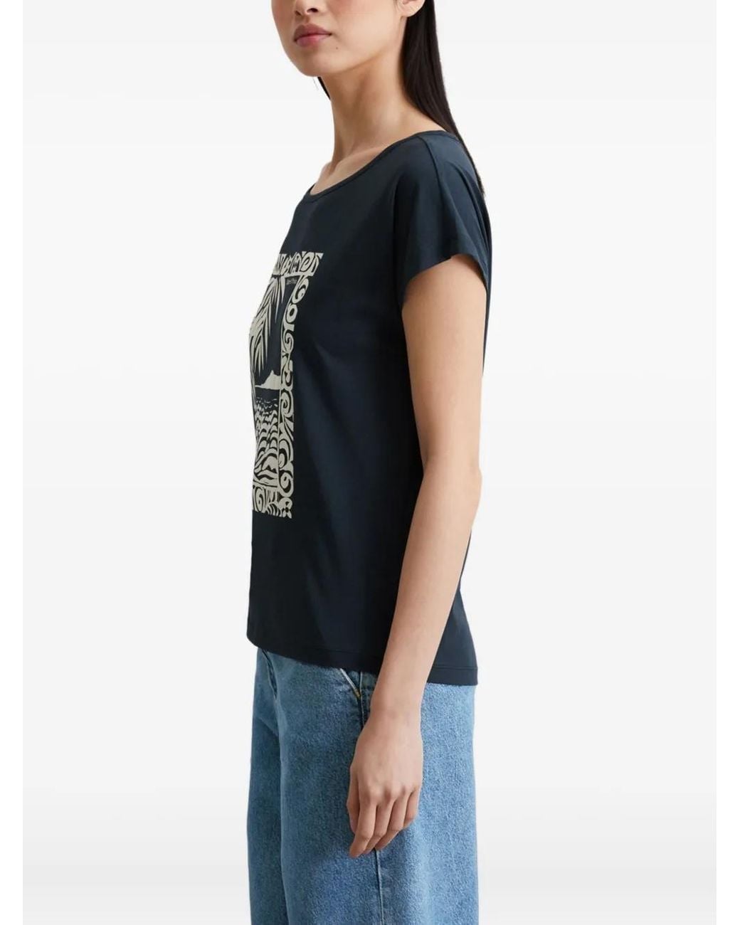 Marc O' Polo Blue Graphic-Print T-Shirt