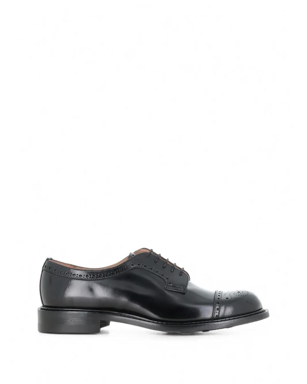 Cheaney Gray Brogue-Detail Derby Shoes for men