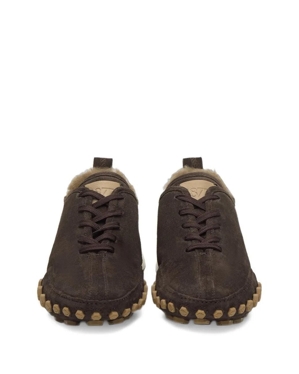 Lottusse Brown Nauta Shearling-Lined Sneakers