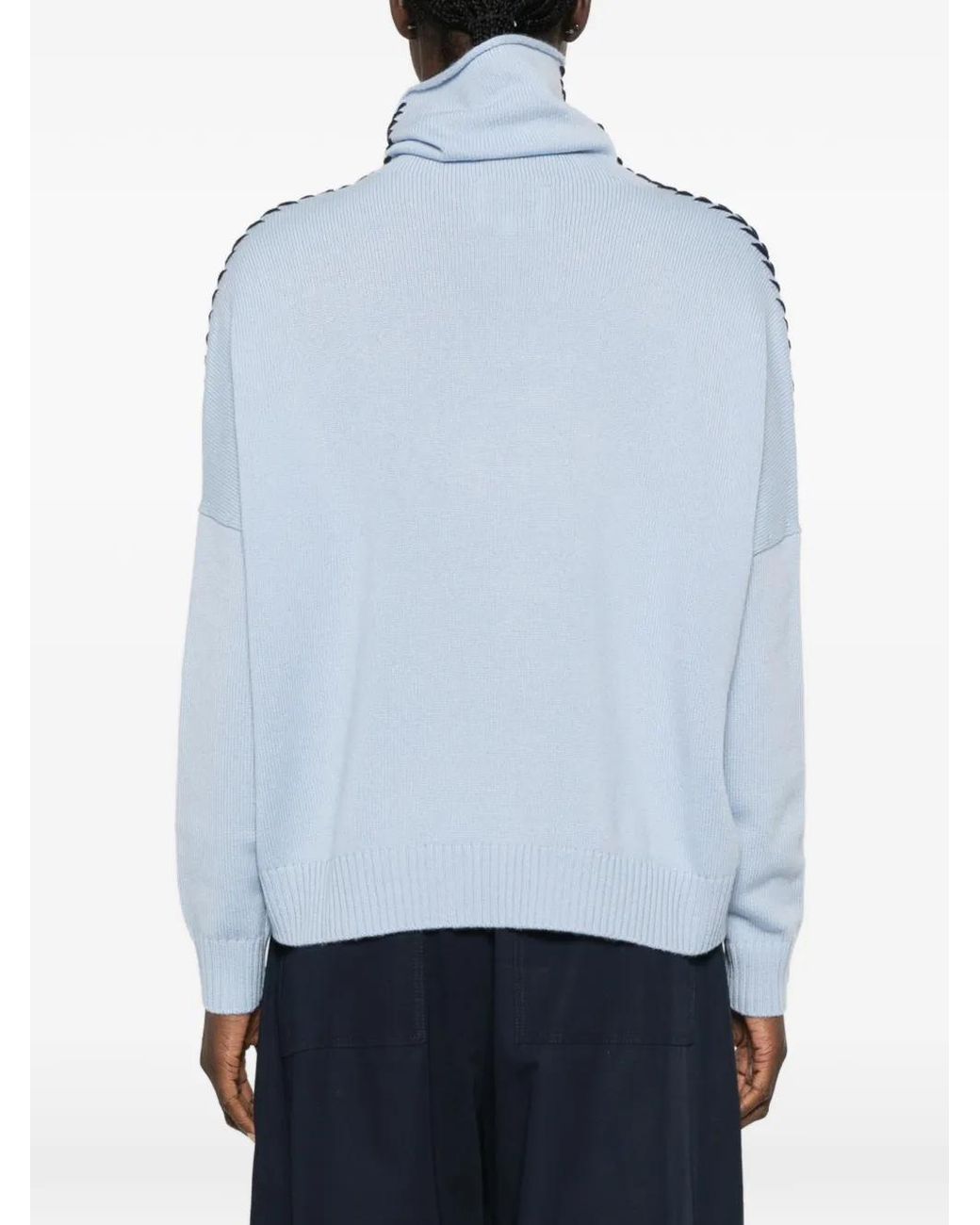 Kujten Blue Thea Snow Long-Sleeves Sweater
