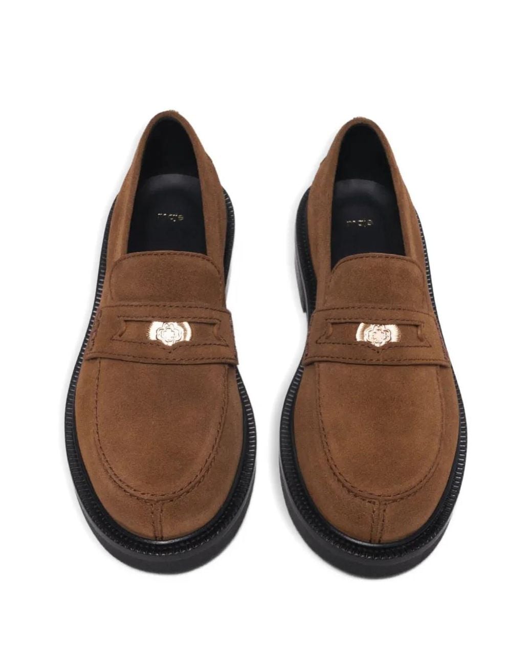 Maje Brown Suede Loafers